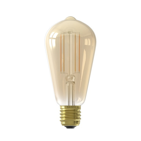slimme lamp e27 edison calex smart home led 7w 806lm 1800 2700k dimbaar goud calex kabelshop nl