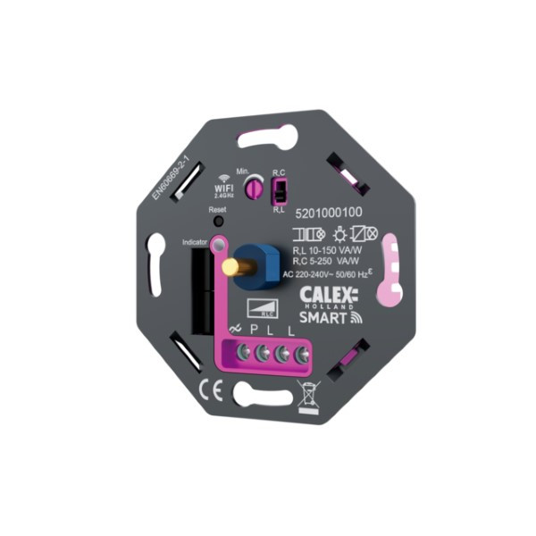 Calex Slimme led dimmer | Calex (Inbouw, Wifi, Stembediening, 5 tot 250 watt) 5201000100 K180107332 - 1