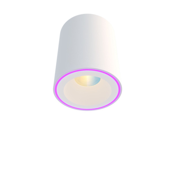 Calex Slimme opbouwspot | Calex Smart Home | Halo (Led, 6.5W, RGBW, 2700 – 6500K, 340lm, Dimbaar, Ø10 cm, Wit) 5301000900 K170203622 - 1