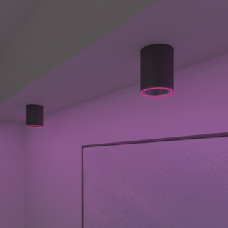 Calex Slimme opbouwspot | Calex Smart Home | Halo (Led, 6.5W, RGBW, 2700 – 6500K, 340lm, Dimbaar, Ø10 cm, Zwart) 5301000800 K170203623 - 3