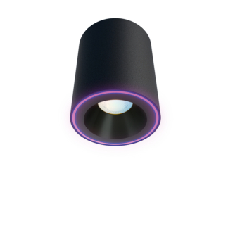 Calex Slimme opbouwspot | Calex Smart Home | Halo (Led, 6.5W, RGBW, 2700 – 6500K, 340lm, Dimbaar, Ø10 cm, Zwart) 5301000800 K170203623 - 1