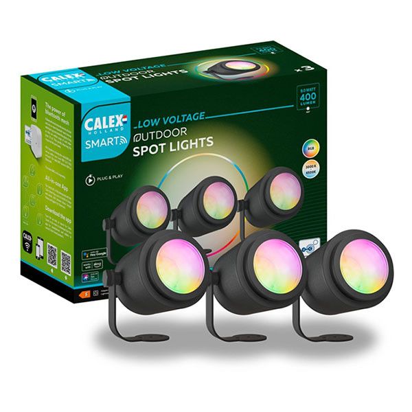 Calex Slimme prikspot | Calex Smart Home | 3 stuks (Led, Dimbaar, RGBW, 390 lm) 5401001300 K150101116 - 4