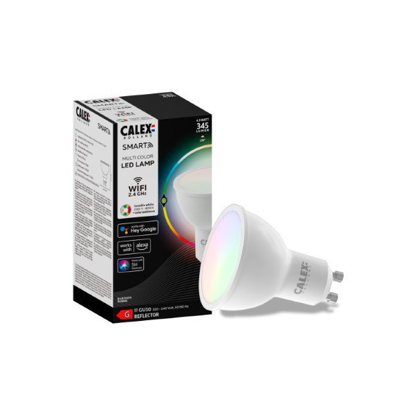 Calex Slimme spot GU10 | Calex Smart Home | Spot   | 5 stuks (4.9W, 345lm, RGBW, 2200-4000K,  Dimbaar)  V170203041 - 4