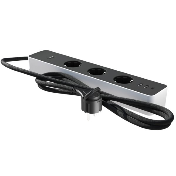 Calex Slimme stekkerdoos | Calex Smart Home | 6-voudig (3x Randaarde Stopcontact, 2x USB A, 1x USB C, Wifi, Timer) 5201001300 K060401160 - 1