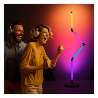 Calex Slimme vloerlamp | Calex Smart Home (Dimbaar, RGB, Razer Chroma, Muzieksynchronisatie, 12W) 6201000600 K170404186 - 3