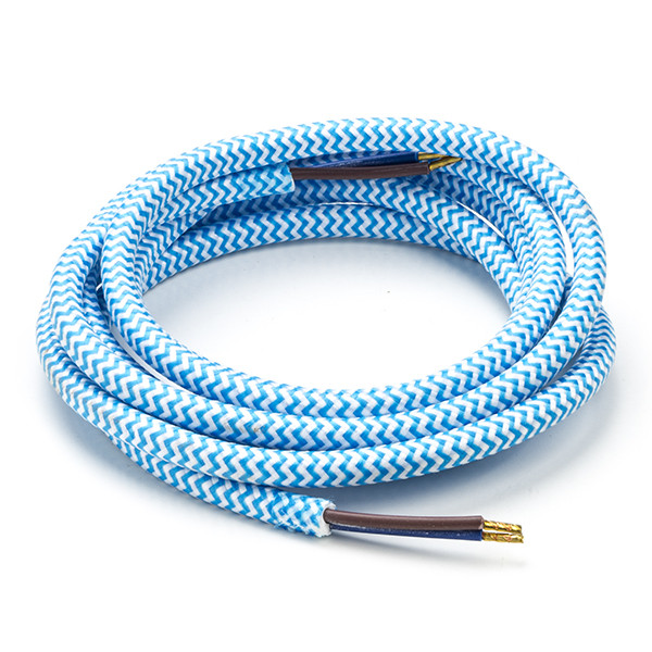 Calex Strijkijzersnoer | Calex | 1.5 meter (2 x 0.75 mm², Blauw/Wit gestreept) 940236 K170202525 - 1