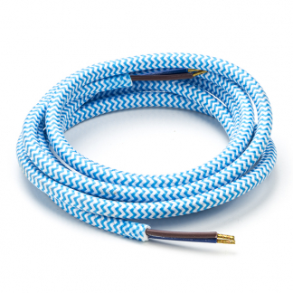 Calex Strijkijzersnoer | Calex | 1.5 meter (2 x 0.75 mm², Blauw/Wit gestreept) 940236 K170202525 - 1