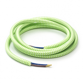 Calex Strijkijzersnoer | Calex | 1.5 meter (2 x 0.75 mm², Limoen/Wit gestreept) 940238 K170202526 - 1