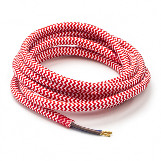 Calex Strijkijzersnoer | Calex | 1.5 meter (2 x 0.75 mm², Rood/Wit gestreept) 940234 K170202524 - 1