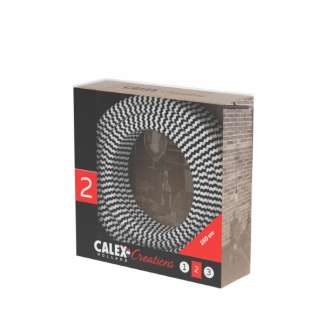 Calex Strijkijzersnoer | Calex | 1.5 meter (2 x 0.75 mm², Zwart/Wit gestreept) 940244 K170202529 - 3