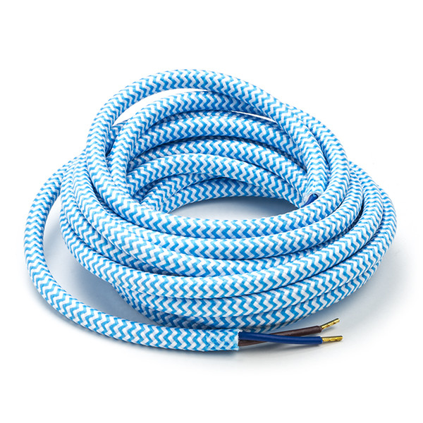 Calex Strijkijzersnoer | Calex | 3 meter (2 x 0.75 mm², Blauw/Wit gestreept) 940278 K170202539 - 1