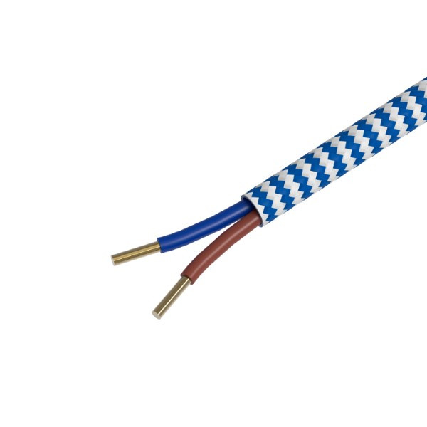 Calex Strijkijzersnoer | Calex | 3 meter (2 x 0.75 mm², Blauw/Wit gestreept) 940278 K170202539 - 2