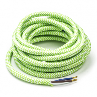 Calex Strijkijzersnoer | Calex | 3 meter (2 x 0.75 mm², Limoen/Wit gestreept) 940280 K170202540 - 1