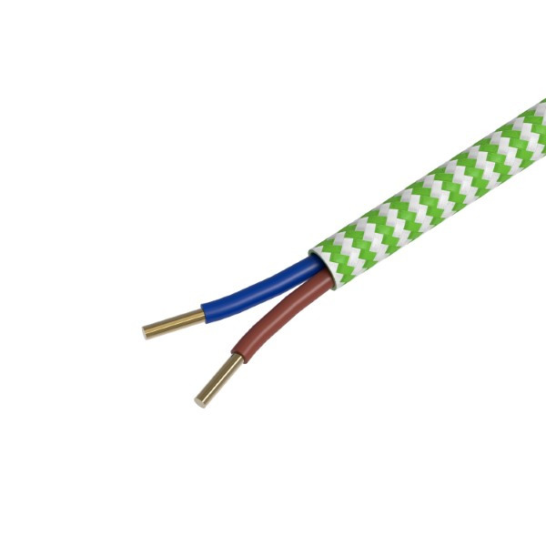 Calex Strijkijzersnoer | Calex | 3 meter (2 x 0.75 mm², Limoen/Wit gestreept) 940280 K170202540 - 2