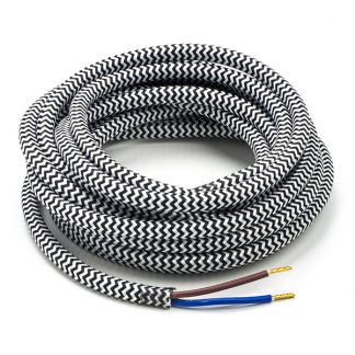 Calex Strijkijzersnoer | Calex | 3 meter (2 x 0.75 mm², Zwart/wit gestreept) 940286 K170202543 - 1