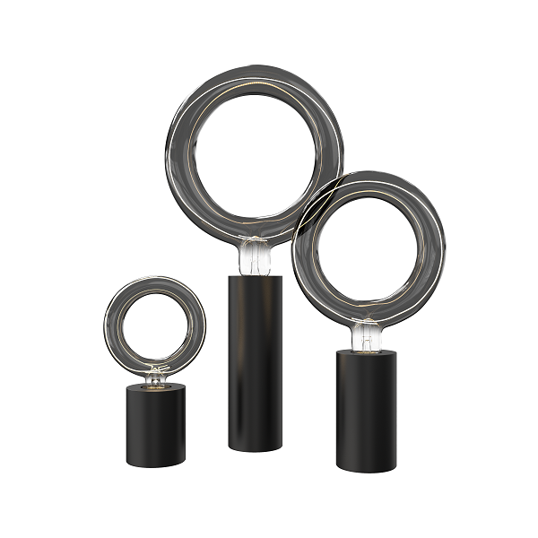 Calex Stedo Glazen Tafellamp - 2 stuks - Draagbare LED lamp met handvat - Op Batterijen - Ideaal voor in de tuin of camping - Warm Licht - Incl Timer