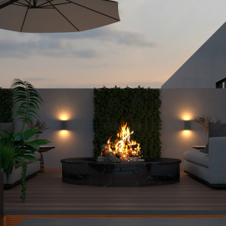 Calex Wandlamp buiten | Calex | Bergamo (2x GU10, Up/Down, Antraciet) 4301000800 K150101127 - 2