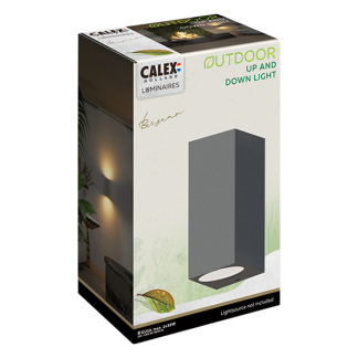 Calex Wandlamp buiten | Calex | Bergamo (2x GU10, Up/Down, Antraciet) 4301000800 K150101127 - 3