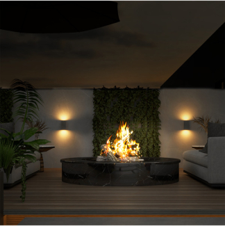 Calex Wandlamp buiten | Calex | Bergamo (2x GU10, Up/Down, Zwart) 4301000600 K150101125 - 2