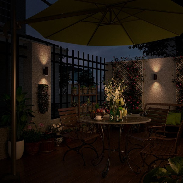 Calex Wandlamp buiten | Calex | Turin (2x GU10, RVS, Roest) 4301001000 K150101138 - 3