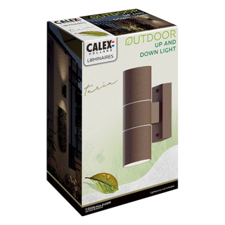 Calex Wandlamp buiten | Calex | Turin (2x GU10, RVS, Roest) 4301001000 K150101138 - 4