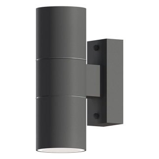 Calex Wandlamp buiten | Calex | Turin (2x GU10, Up/Down, RVS, Antraciet) 4301001100 K150101139 - 1