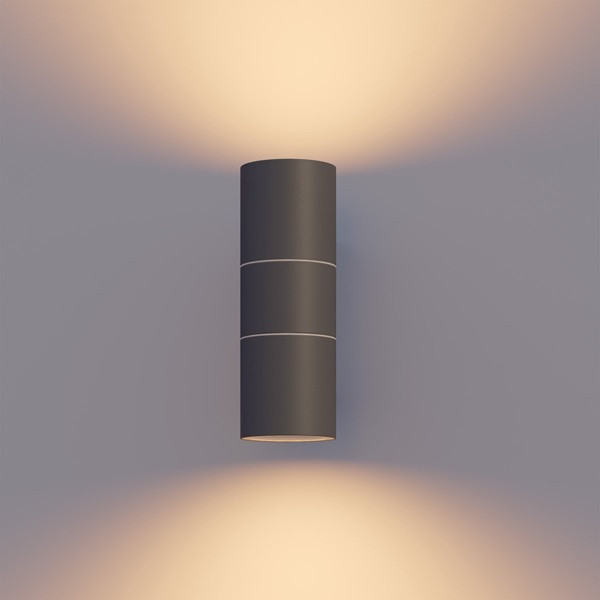 Calex Wandlamp buiten | Calex | Turin (2x GU10, Up/Down, RVS, Antraciet) 4301001100 K150101139 - 2