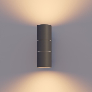 Calex Wandlamp buiten | Calex | Turin (2x GU10, Up/Down, RVS, Antraciet) 4301001100 K150101139 - 2