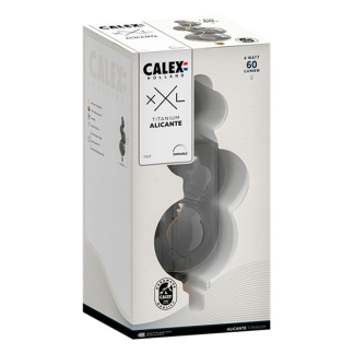 Calex XXL | Alicante | E27 (4W, 60lm, 1800K, Dimbaar, Titanium) 2101001800 K170202459 - 3