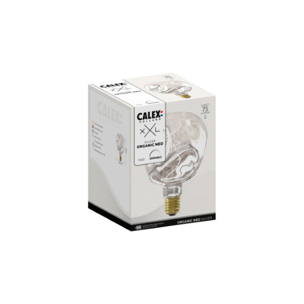 Calex XXL | Organic Neo | E27 (4W, 75lm, 1800K, Dimbaar, Zilver) 2101004500 K150303640 - 2