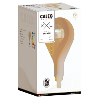 Calex XXL | Splash | E27 (3W, 250lm, 2200K, Dimbaar, Goud) 2101000600 K170203700 - 3