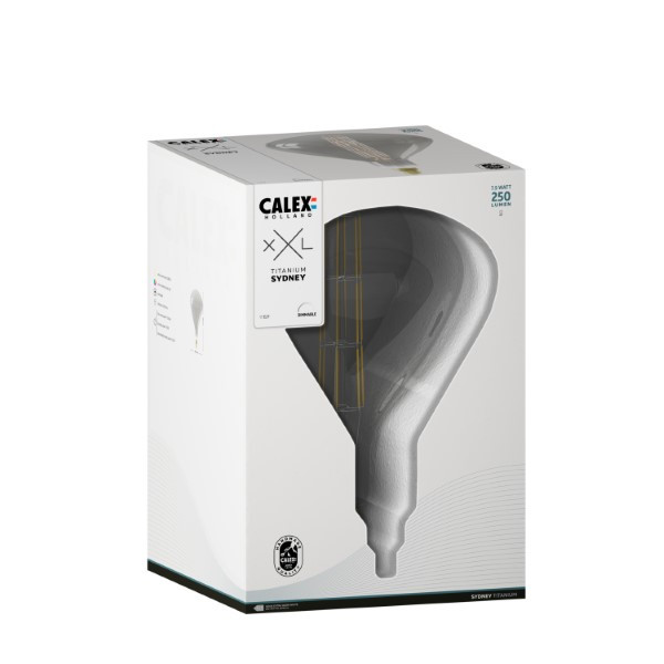 Calex XXL | Sydney | E27 (8W, 250lm, 1800K, Dimbaar, Titanium) 2101000900 K170203794 - 3