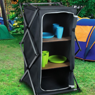 Camp Active Campingkast | Camp Active | 95 x 53 x 49 cm (Opvouwbaar, Antraciet) 871125216048 K170105173 - 5