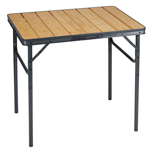 Camp Active Campingtafel | Camp Active | 75 x 55 x 71 cm (Verstelbaar, Bamboe en aluminium) 871125255686 K170105172 - 1