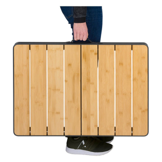Camp Active Campingtafel | Camp Active | 75 x 55 x 71 cm (Verstelbaar, Bamboe en aluminium) 871125255686 K170105172 - 4