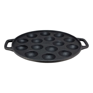 Cast Iron Poffertjesplaat | Cast Iron | Ø 25 cm (Voor 15 poffertjes, Gietijzer) 23460093 K170105223