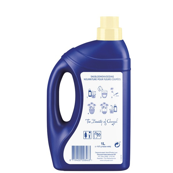 Chrysal Snijbloemenvoeding | Chrysal Clear | 1 liter (Kleurloos, Geurloos) 7440391210 K170501416 - 3