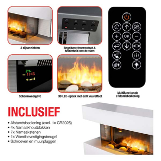 Classic Fire Sfeerhaard | Alpina (2000W, Met schouw, Ruimtes tot 20 m²) 871125224943 K170101242 - 6