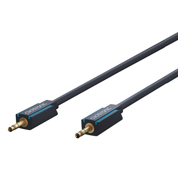 Clicktronic 3.5 mm jack kabel | M ↔ M | Clicktronic | 1 meter (Stereo, Verguld, 3-polig) 70476 K010214406 - 1