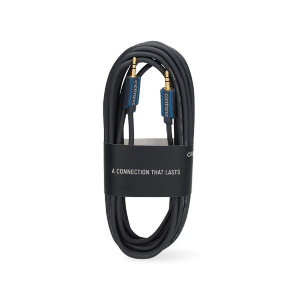 Clicktronic 3.5 mm jack kabel | M ↔ M | Clicktronic | 1 meter (Stereo, Verguld, 3-polig) 70476 K010214406 - 2