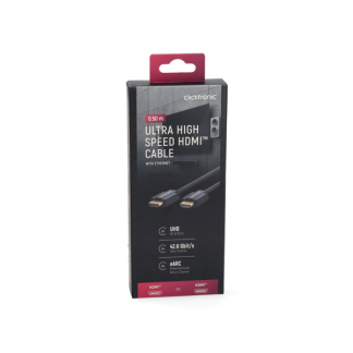 Clicktronic HDMI kabel 2.1 | Clicktronic | 0.5 meter (8K@60Hz, HDR, Premium gecertificeerd) 40987 K010214385 - 6