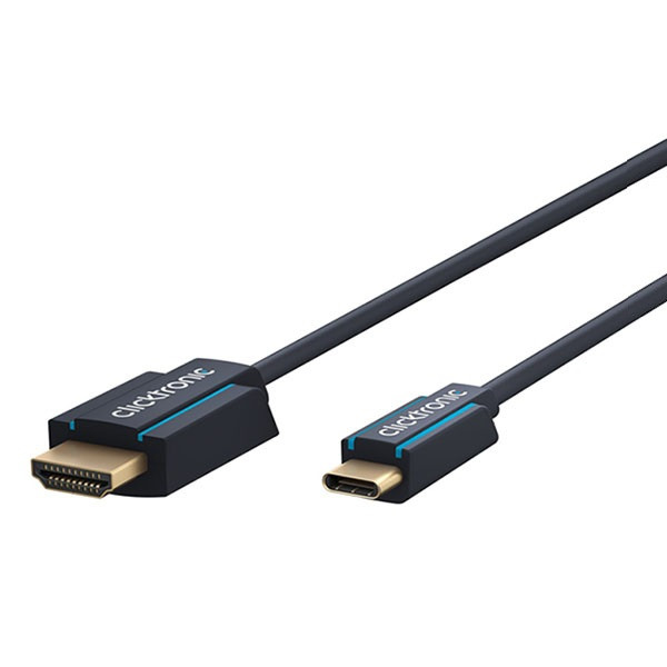 Clicktronic USB C naar HDMI kabel | Clicktronic | 1 meter (4K@60Hz, Verguld) 44928 K010214410 - 1