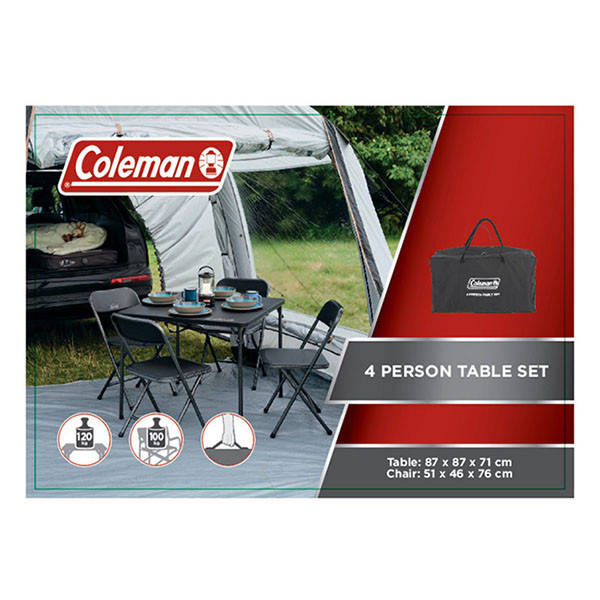 Coleman Campingset | Coleman | 5-delig (Inklapbaar, Kunststof, Antibacteriële Coating, Zwart) 01579 K170104882 - 8
