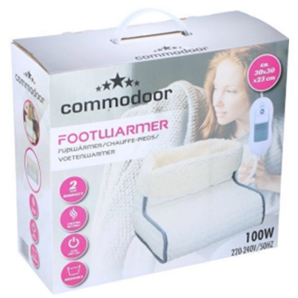 Commodoor Voetenwarmer | Commodoor | 30 x 23 x 30 centimeter (Elektrisch, 100W, 2 verwarmingsstanden, Wit) 425162920422 K170101217 - 2