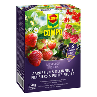 Compo Aardbeien en kleinfruit mest | Compo | 850 gram (19 m², Hersluitbaar) 2536212017 2560302017 K170115794 - 1