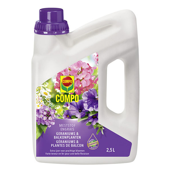 Compo Balkonplanten en geraniums voeding | Compo | 2.5 liter (25 m², Bio-label) 1438232017 K170115955 - 1