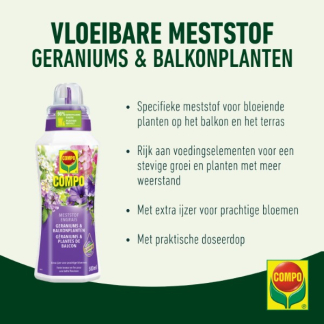 Compo Bloeiende planten en geraniums voeding | Compo | 500 ml (Vloeibaar) 1434922017 K170116068 - 2