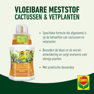 Compo Cactus en vetplanten voeding | Compo | 250 ml (Vloeibaar) 1406422017 K170115784 - 2