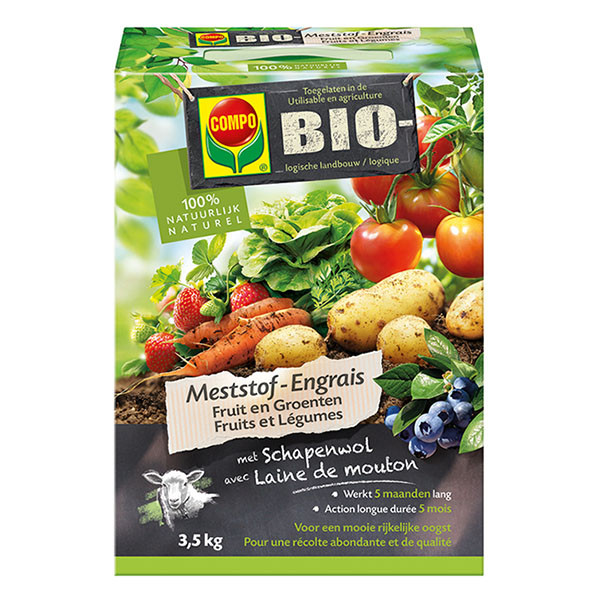 Compo Fruit en groenten mest | Compo | 3.5 kg (Organisch, Hersluitbaar) 2037602017 K170116085 - 1