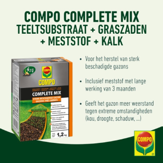 Compo Gazon hersteller | Compo | 6 m² (Graszaad, Grond, Meststof, Kalk, Strooidoos, 1.2 kg) 2179602017 K170116050 - 3
